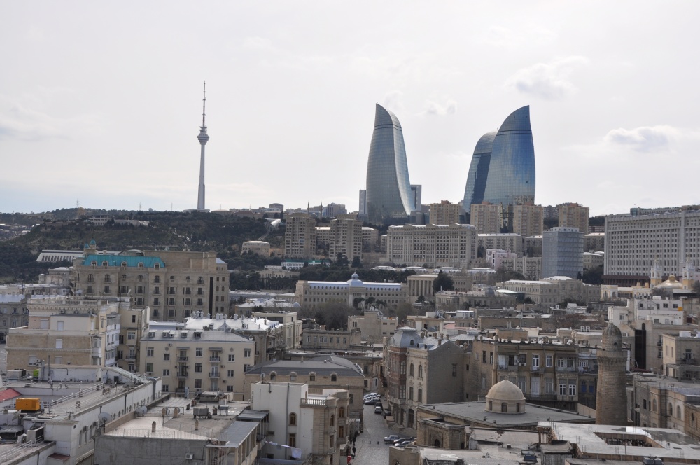 Blick auf Baku