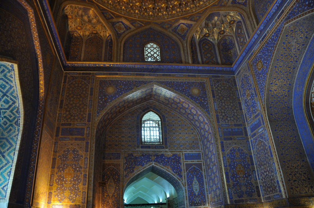 Kuppen in der Tilla-Kari Medressa, Samarkand