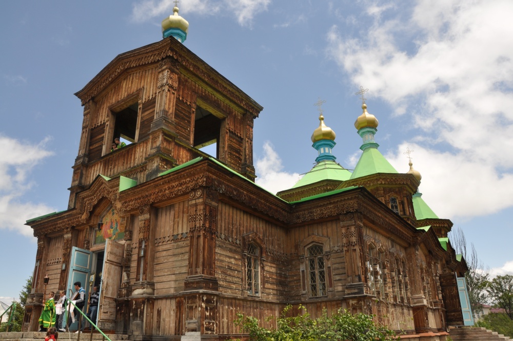 Russische Holzkirche in Karakol