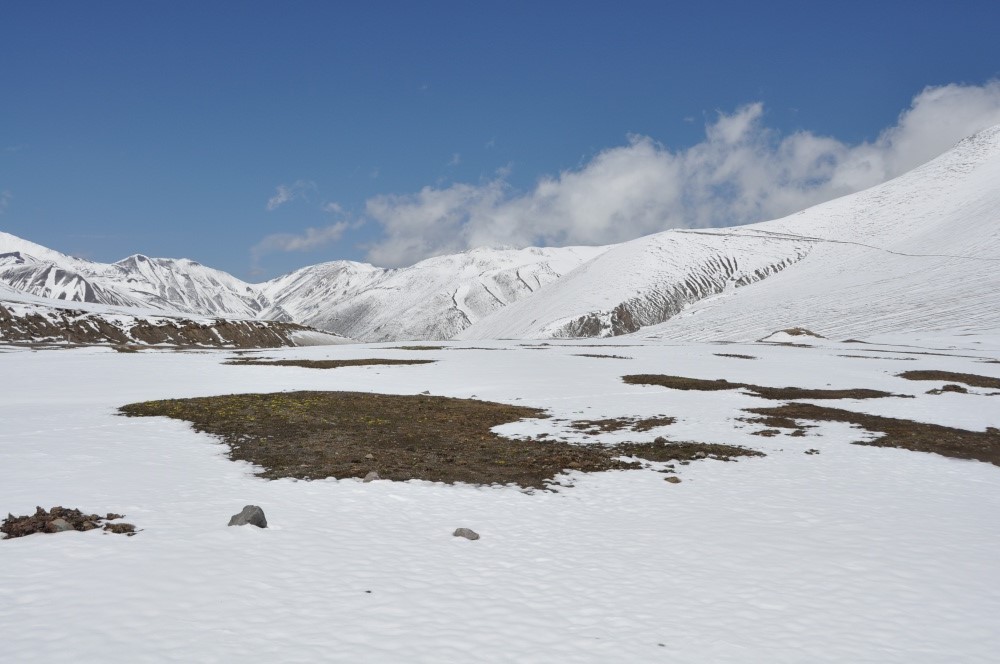 Schneelandschaft Richtung Bishkek