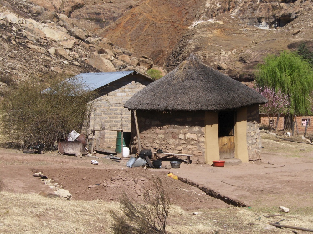 Basotho-Rondavel (Rundhütte)