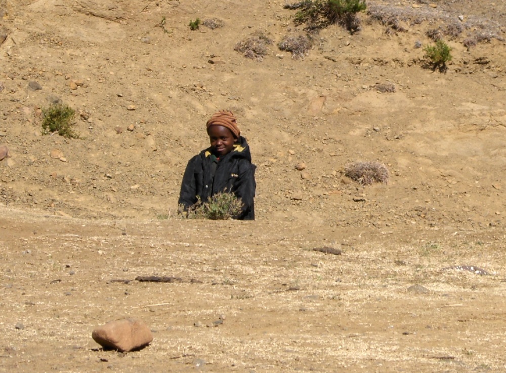 Hirtenkind in Lesotho