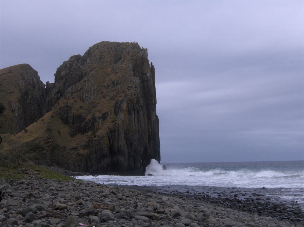 Steinige Klippen an der Wild Coast