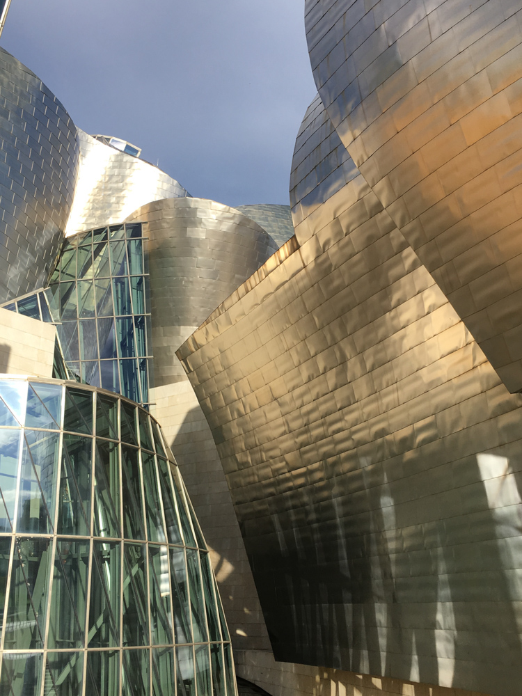Ausschnitt Gebaeude Guggenheim Museum Bilbao