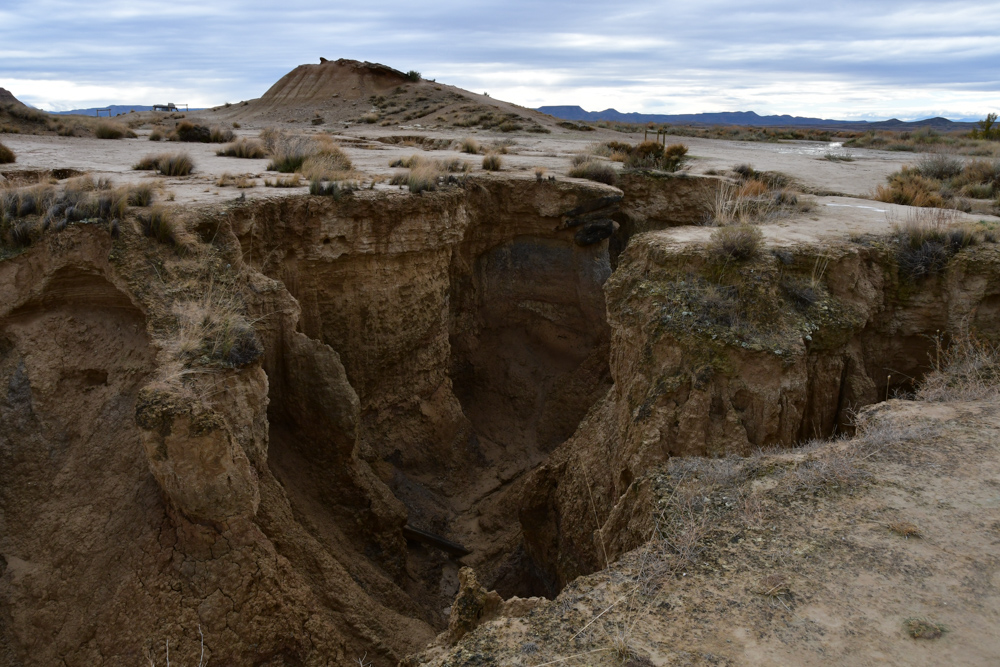 Halbwueste Bardenas Reales ausgetrockneter Flusslauf