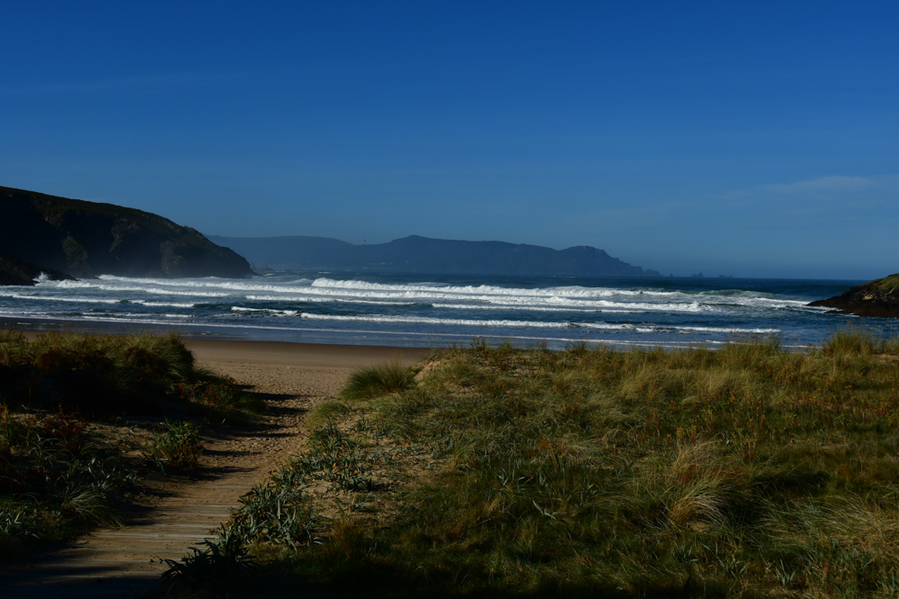 Sandweg an Srand Meer Galicien