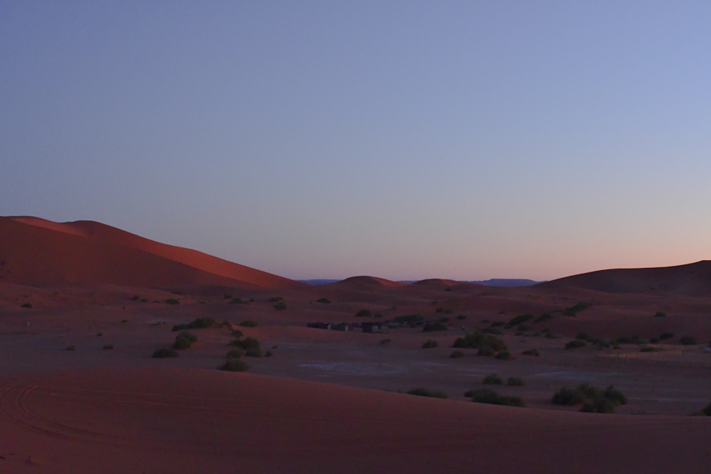 Morgenstimmung Sandduenen in Wueste Erg Chebbi